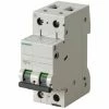 Leistungsschalter Siemens 2P 2A, 6kA Typ C, Für 2 Module