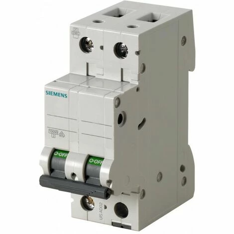 Leistungsschalter Siemens 16A 2P 6kA Typ C, Für 2 Module