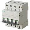 Leistungsschalter Siemens 4P 6kA 6A Typ C, Für 4 Module