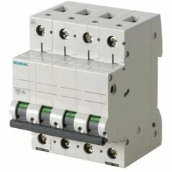 Leistungsschalter Siemens 16A 4P 6kA Typ C, Für 4 Module