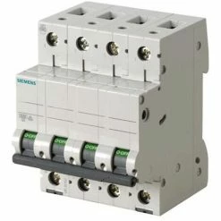 Leistungsschalter Siemens 4P 20A 6kA Typ C, Für 4 Module