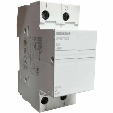 Siemens Zylindrischer Sicherungshalter 3NW7 2P 32A 10.3X38 2M 3NW7023 1 Siemens Zylindrischer Sicherungshalter 3NW7 2P 32A 10.3X38 2M 3NW7023