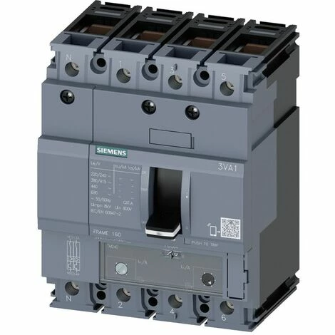 Siemens 3VA1 125A 4-poliger Trennschalter Mit Vergossenem Gehäuse 3VA11121AA420AA0