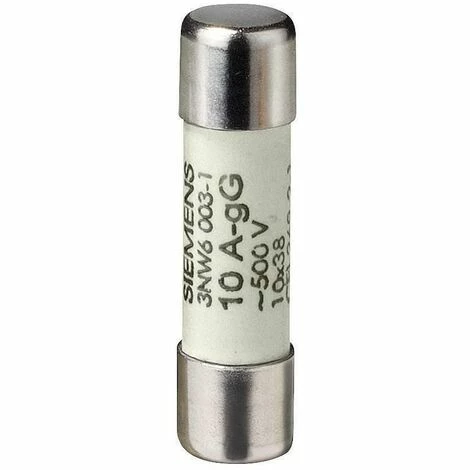 SIEMENS Zylindersicherung 10A MT 10x38mm 500V/AC 3NW6003-1 1 SIEMENS Zylindersicherung 10A MT 10x38mm 500V/AC 3NW6003-1