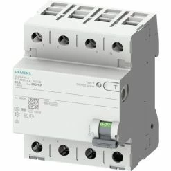 SIEMENS - 5SV33464 FI-LEISTUNGSSCHALTER 4 P LES TYP B VERZÖGERUNG IN: 63 A 30 MA UN AC: 400 V
