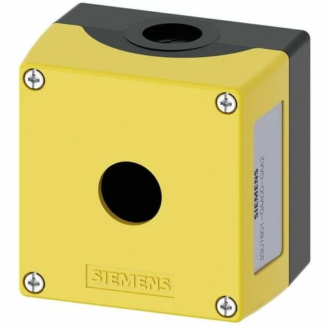 SIEMENS Aufbaugehäuse Kst 1f Ø22mm IP68 85x85x63,8mm 3SU1801-0AA00-0AA2