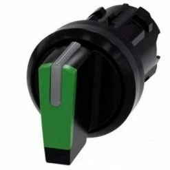 SIEMENS Beleuchteter Wählschalter 22mm Rotondo 3 Positionen In Kunststoffgrüner Farbe 3su1002-2bl40-0aa0 3su10022bl400aa0