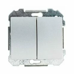 SIEMENS DELTA IRIS DOUBLE ZWEIWEGE SCHALTER SILBER SIE266818