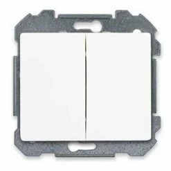 SIEMENS DELTA IRIS 2-WEGE-SCHALTER + WEIßER DRUCKKNOPF SIE266702