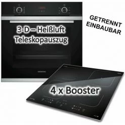 HERDSET SIEMENS Backofen Mit CASO Induktionskochfeld - Autark 60cm Teleskopauszug