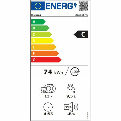 Spülmaschine 60cm 13c 44db C Integrierbar Mit Stirnband - Sn53es14ve - Siemens – Bild 2