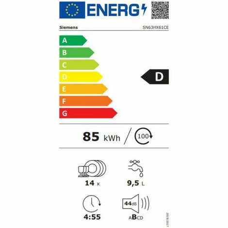 Spülmaschine 60cm 14 Maßgedecke 44db Voll Integriert - Sn63hx61ce - Siemens 2 Spülmaschine 60cm 14 Maßgedecke 44db Voll Integriert - Sn63hx61ce - Siemens – Bild 2
