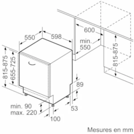 Spülmaschine 60cm 14 Maßgedecke 44db Voll Integriert - Sn63hx61ce - Siemens 3 Spülmaschine 60cm 14 Maßgedecke 44db Voll Integriert - Sn63hx61ce - Siemens – Bild 3