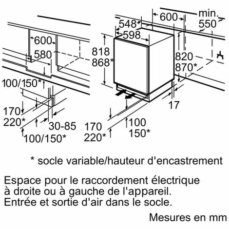 Stromabnehmer 1-türiger Einbaukühlschrank 123l F - Ku15ladf0 - Siemens – Bild 5