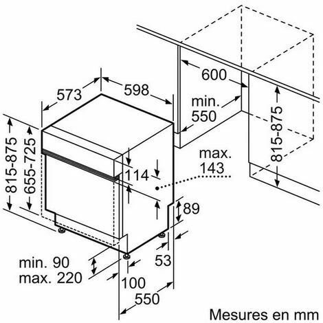 Einbau-Geschirrspüler 60cm 42db D Eingebaut Mit Schwarzem Band - Sn55eb56ce - Siemens – Bild 5